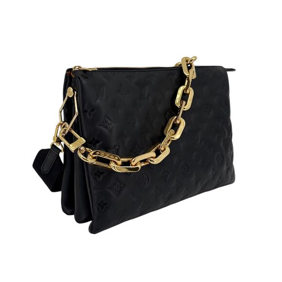 LOUIS VUITTON Lambskin Embossed Monogram Coussin MM - Picture 4 of 16